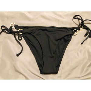 Swimming bottom black gold rings women’s size S adjustable sides